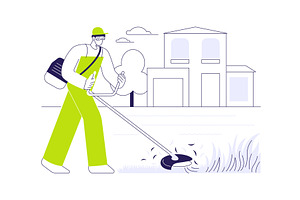 Lawn care service abstract concept, an Object Illustration by Visual Generation