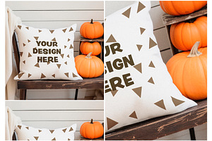 Totebag Cushion Halloween Mockup