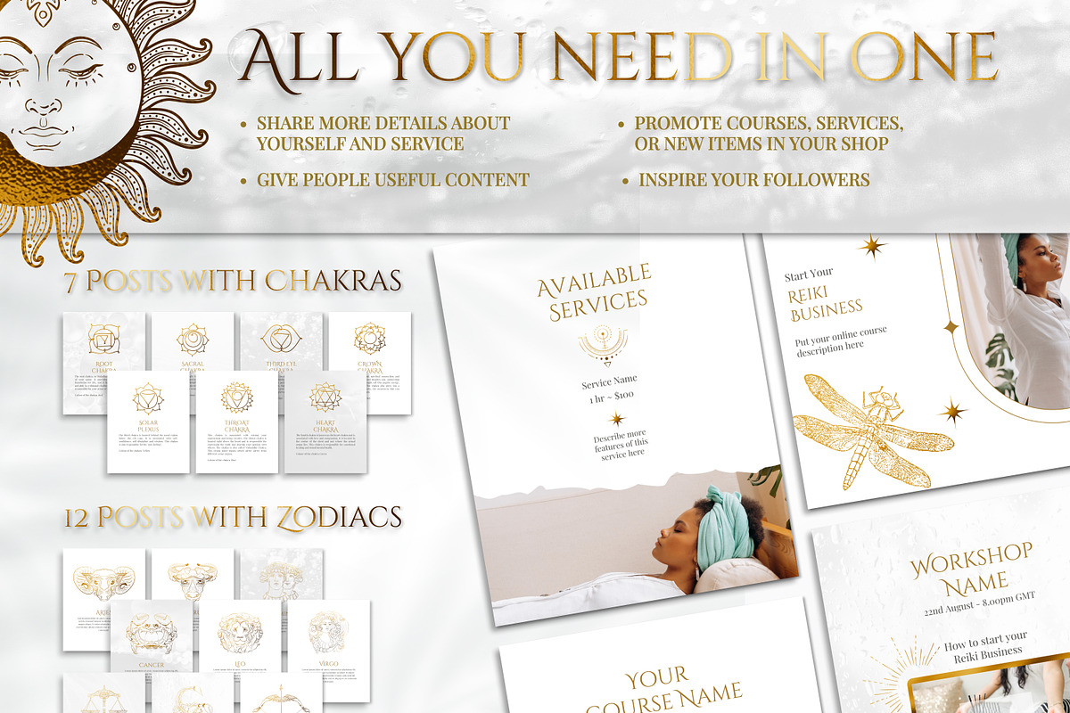 Spiritual Instagram Posts | Reiki, a Social Media Template by Under My Cozy Roof (Photo 6 of 10)