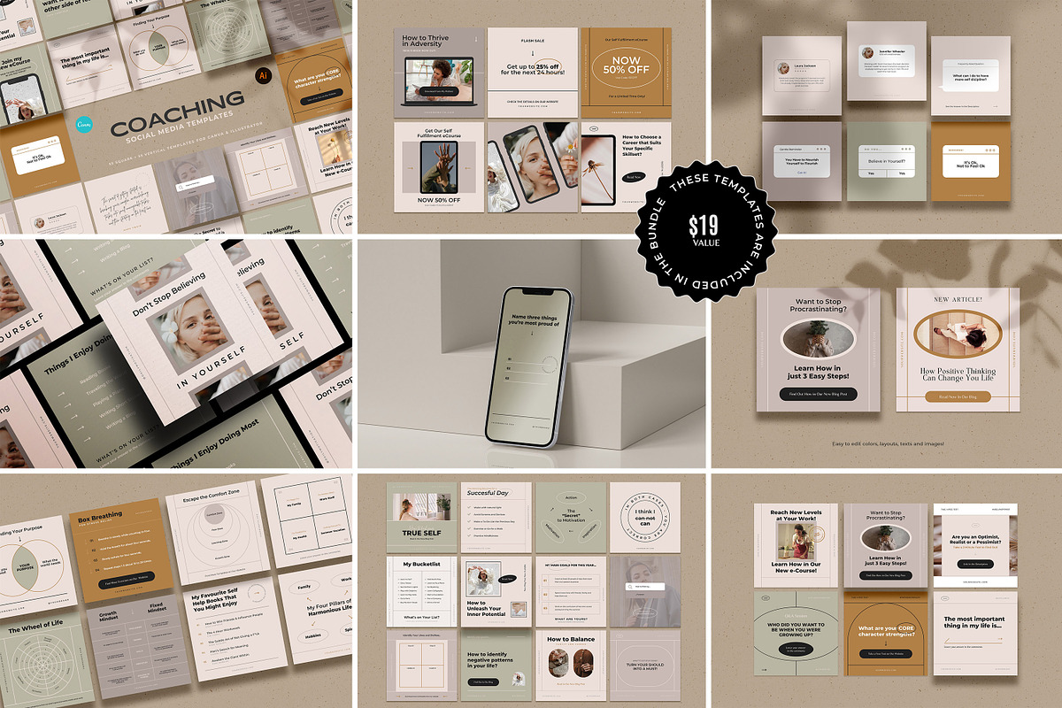 Social Media Templates For CANVA preview 3