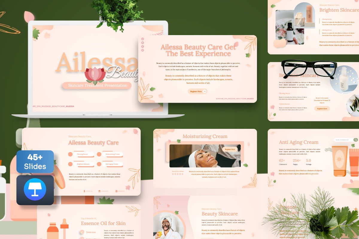 Ailessa - Skincare Keynote, a Presentation Template by Dhabee (Photo 1 of 8)