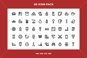 Bathroom icons, an Outline Icon by Wencory