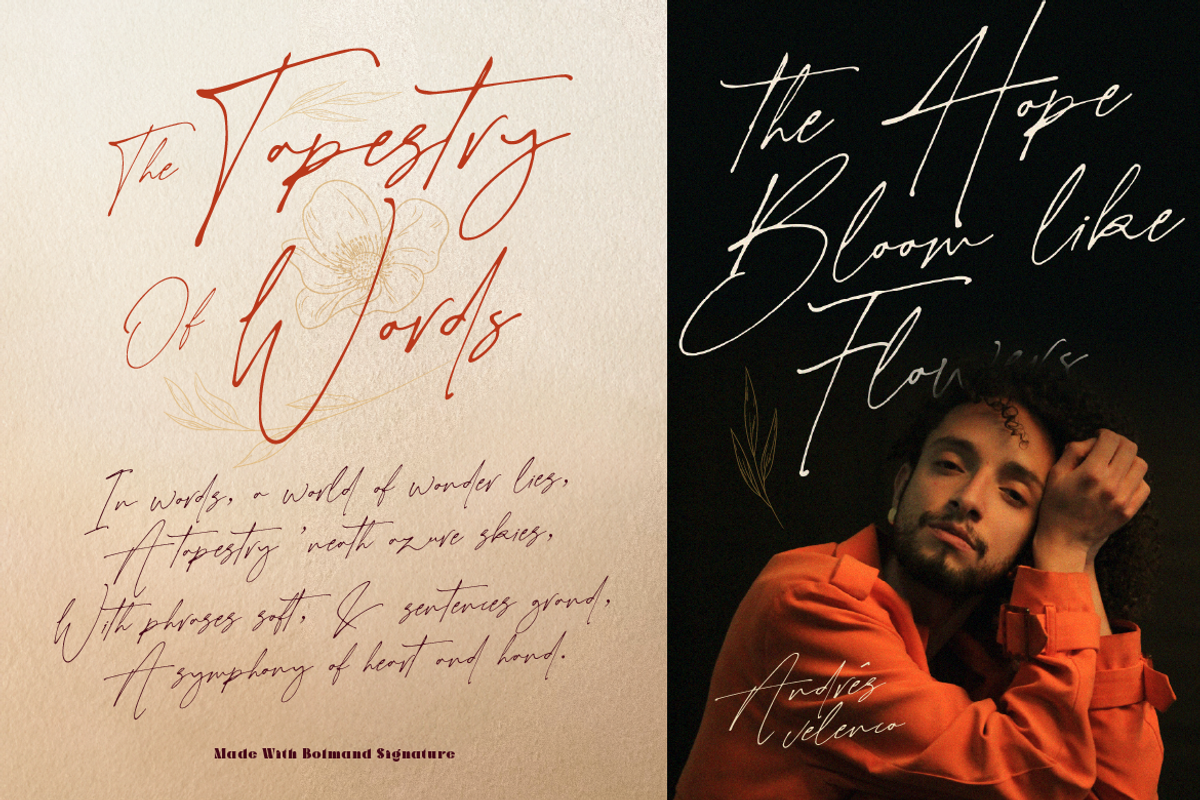 Bolmand Signature, a Serif Font by Burntilldead (Photo 7 of 12)