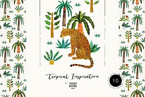 Tropical Palms & Leopards