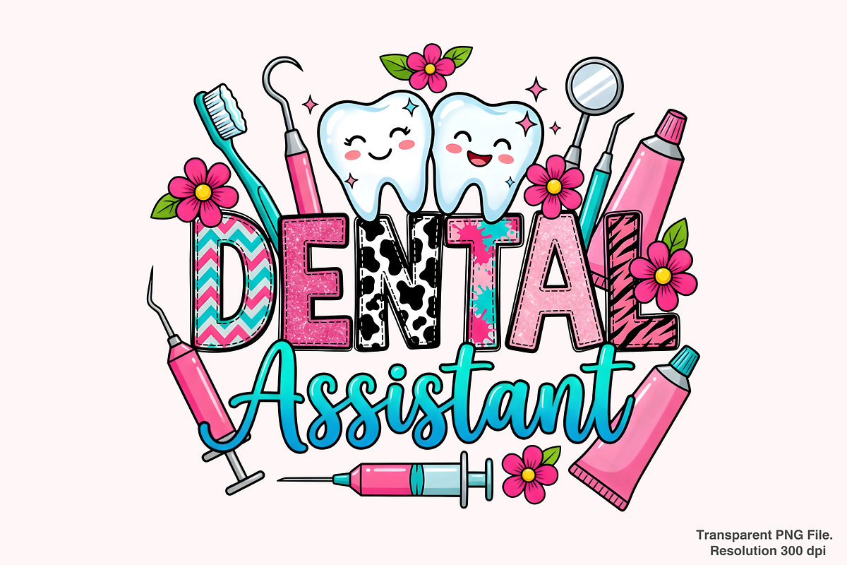Dental Assistant Design, DA, Tee PNG, a Graphic by Clipart Bloom (Photo 1 of 3)