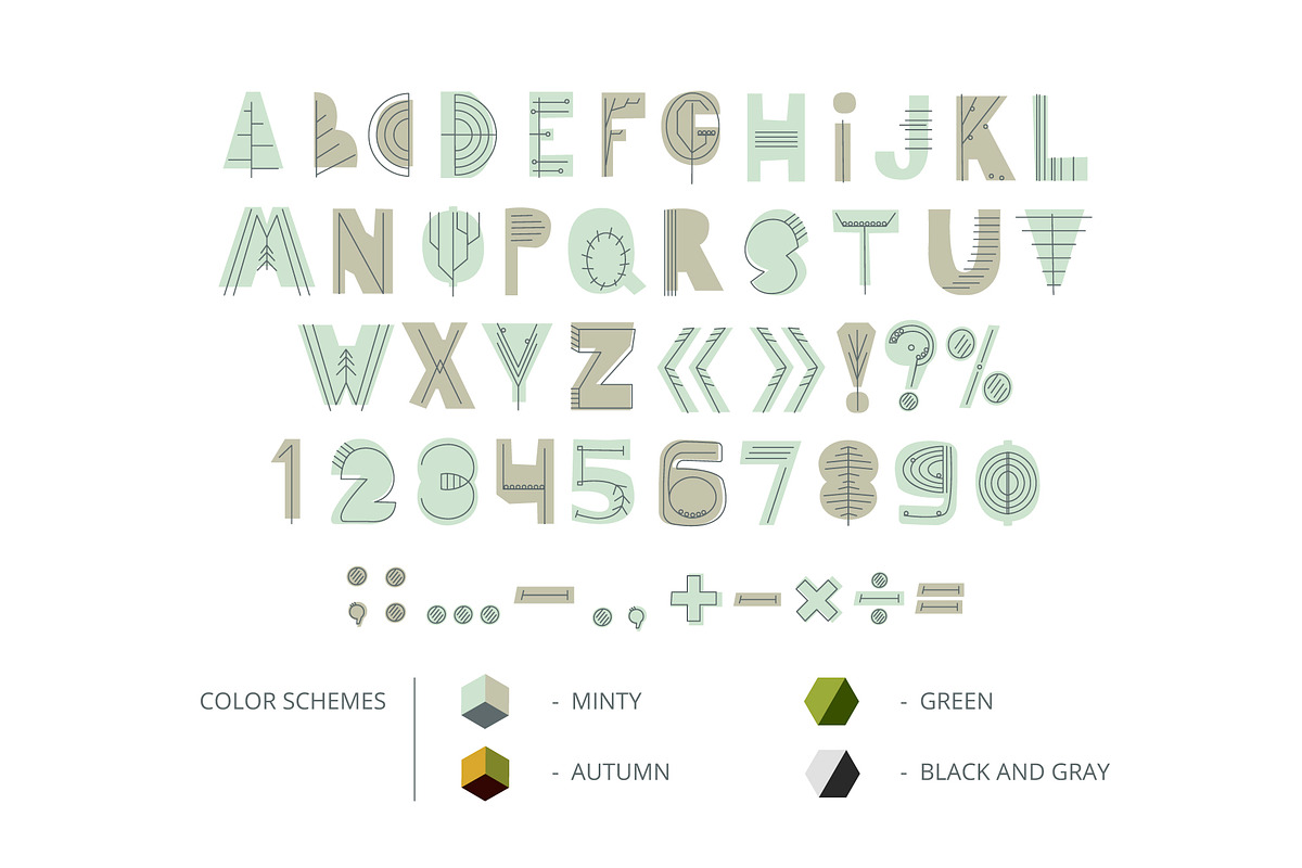 Simple alphabet line and spot, an Object Graphic by Alyonka_lis (Photo 2 of 10)