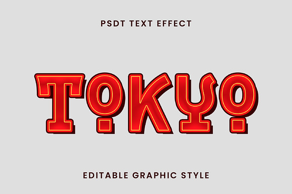 Retro Thick Japan Text Effect preview 2