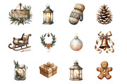 Neutral Rustic Christmas Clipart, an Illustration by Design Market (Thumbnail 3 of 3)