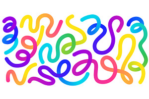Colorful gradient organic line, an Illustration by YuliiaOsadcha