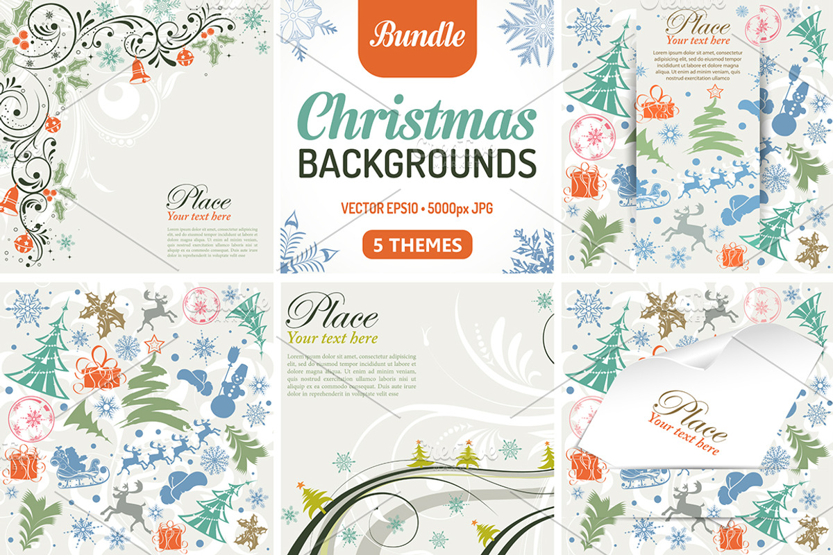 Christmas Backgrounds, a Decorative Illustration by TAlex (Photo 1 of 6)