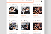 Fitness Landing Page, an UI Kit Template by CreativeShaper (Thumbnail 4 of 6)