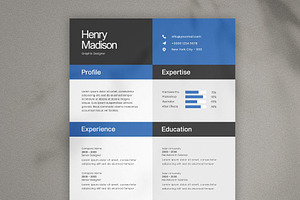 Modern Minimal Resume CV, a Resume Template by Saman Osama