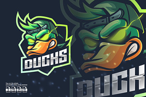 Duck Mascot Esport Logo, a Branding & Logo Template by prps.std