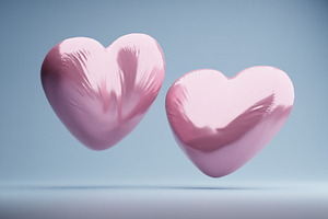 10 Bundle 3D Render Heart And Love