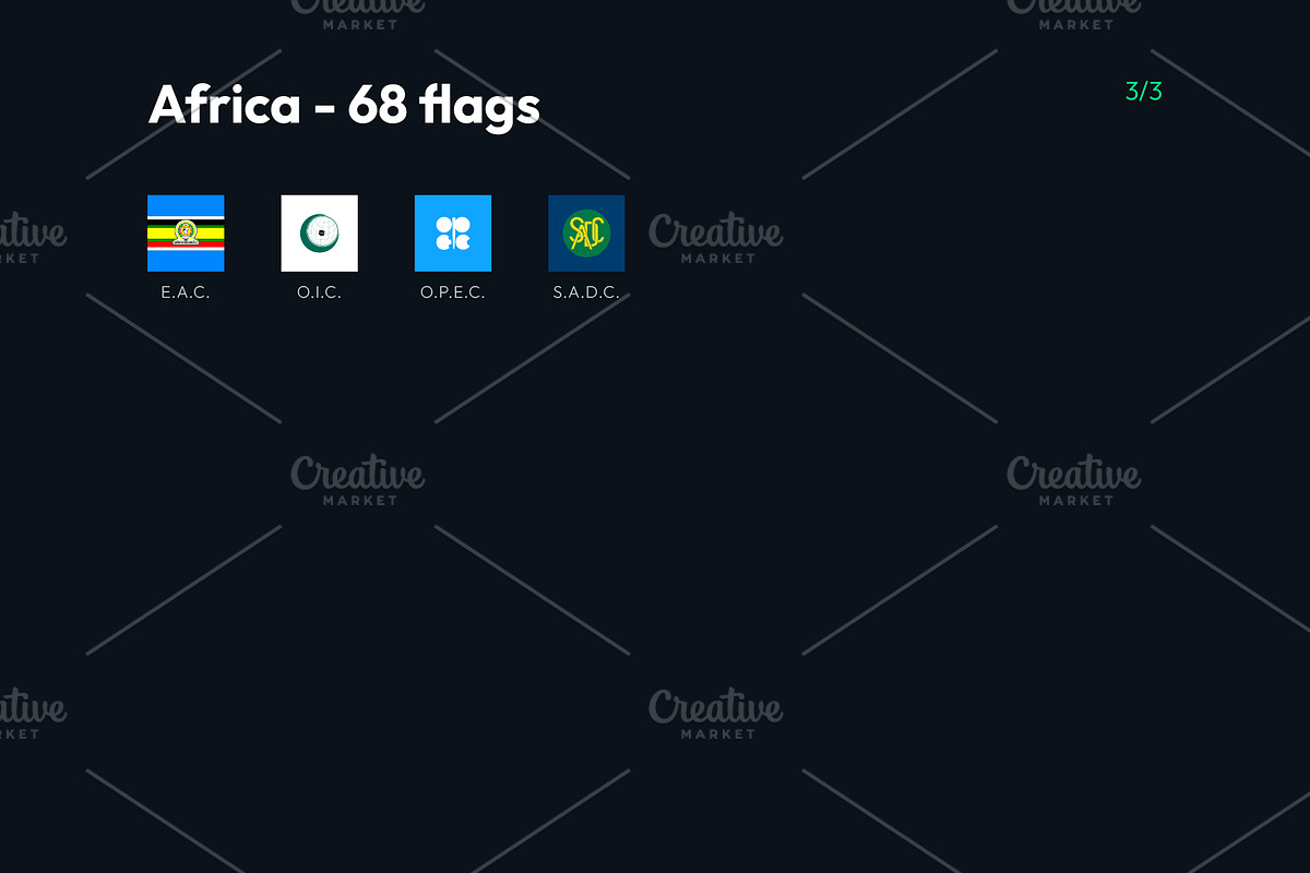 Flags of Africa Vector Square Icons, an Icon by bvcreates (Photo 4 of 5)