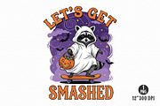 Vintage Halloween Raccoon PNG Bundle, an Illustration by Dream Creation (Thumbnail 6 of 16)