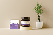 7 in 1 Amber Glass Cosmetic Bundle, a Cups & Container Mockup by pmvch (Thumbnail 31 of 106)