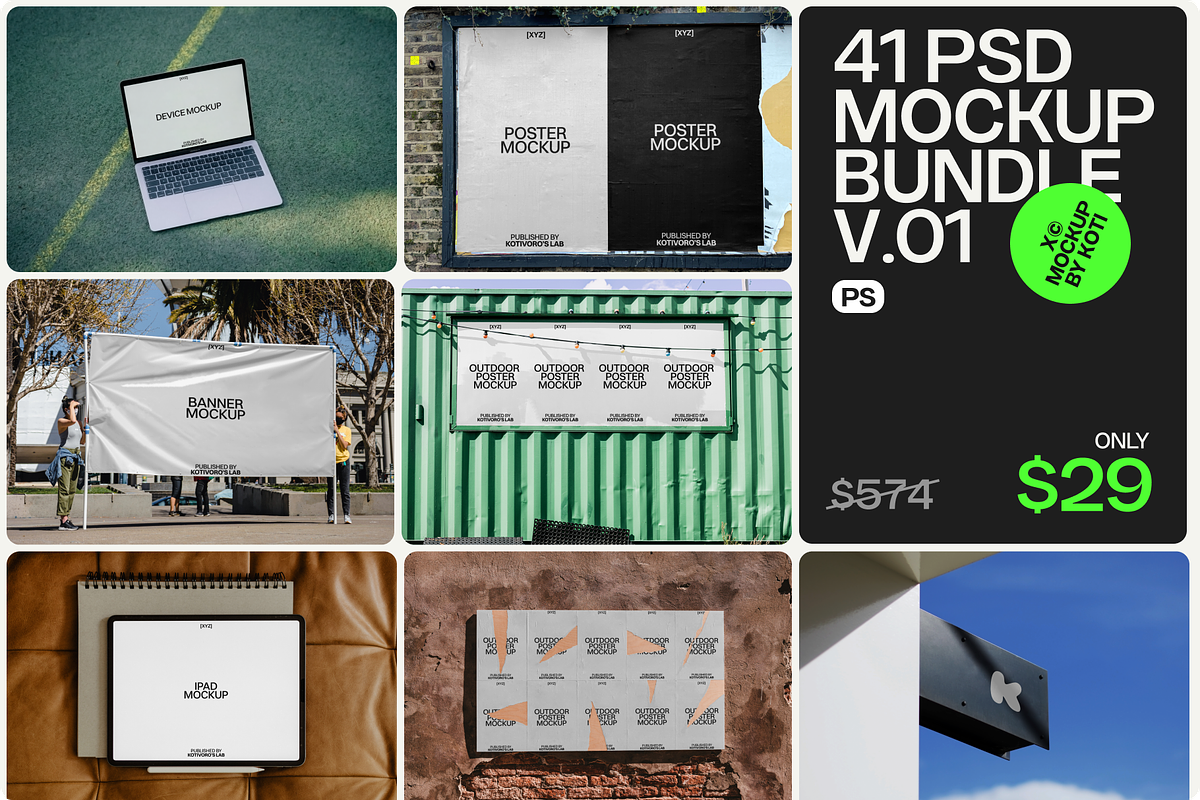 Koti Mockup Bundle V.01 - 95% OFF, a Poster Template by Kotivoro (Photo 1 of 9)