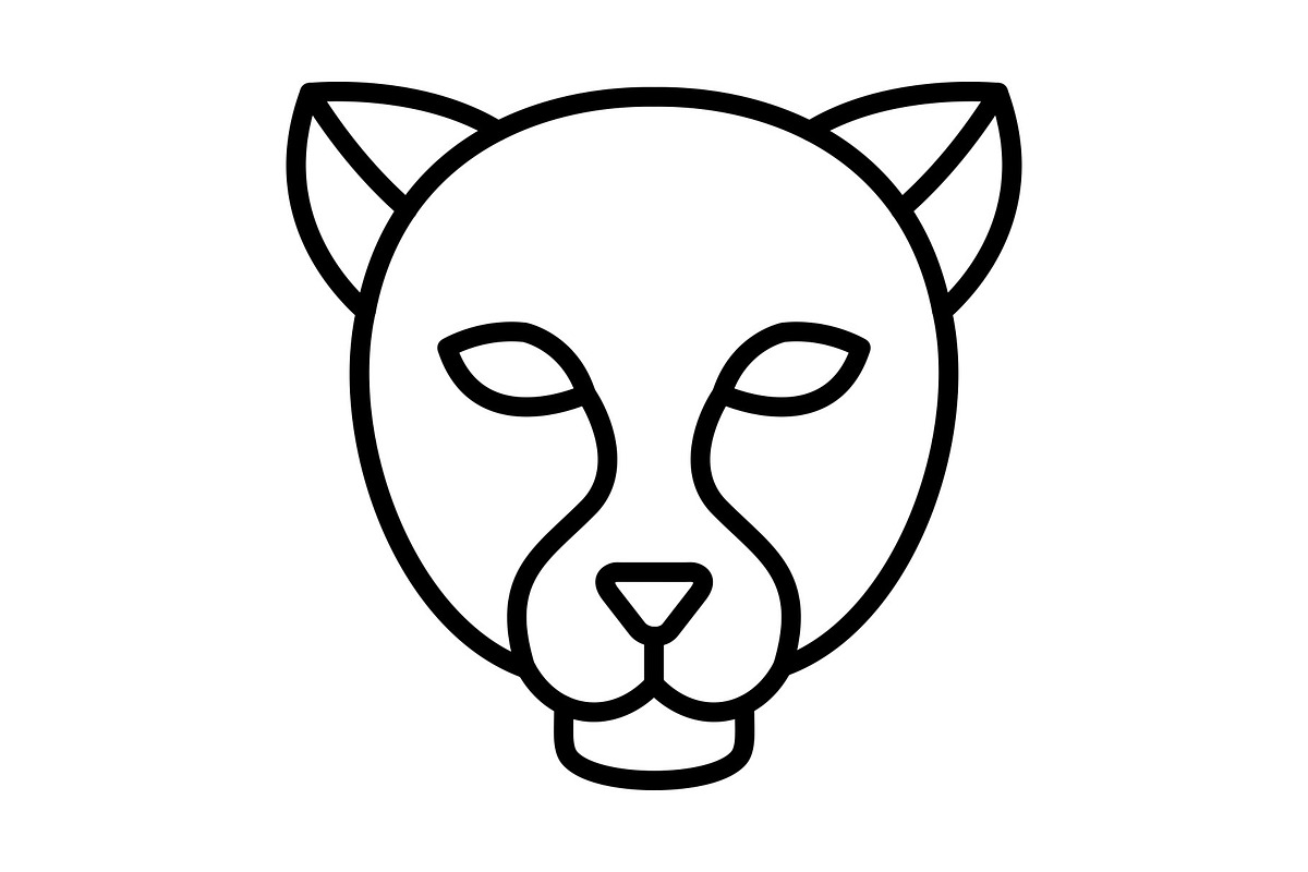 Panther Line Icon, an Icon by Pexelpy
