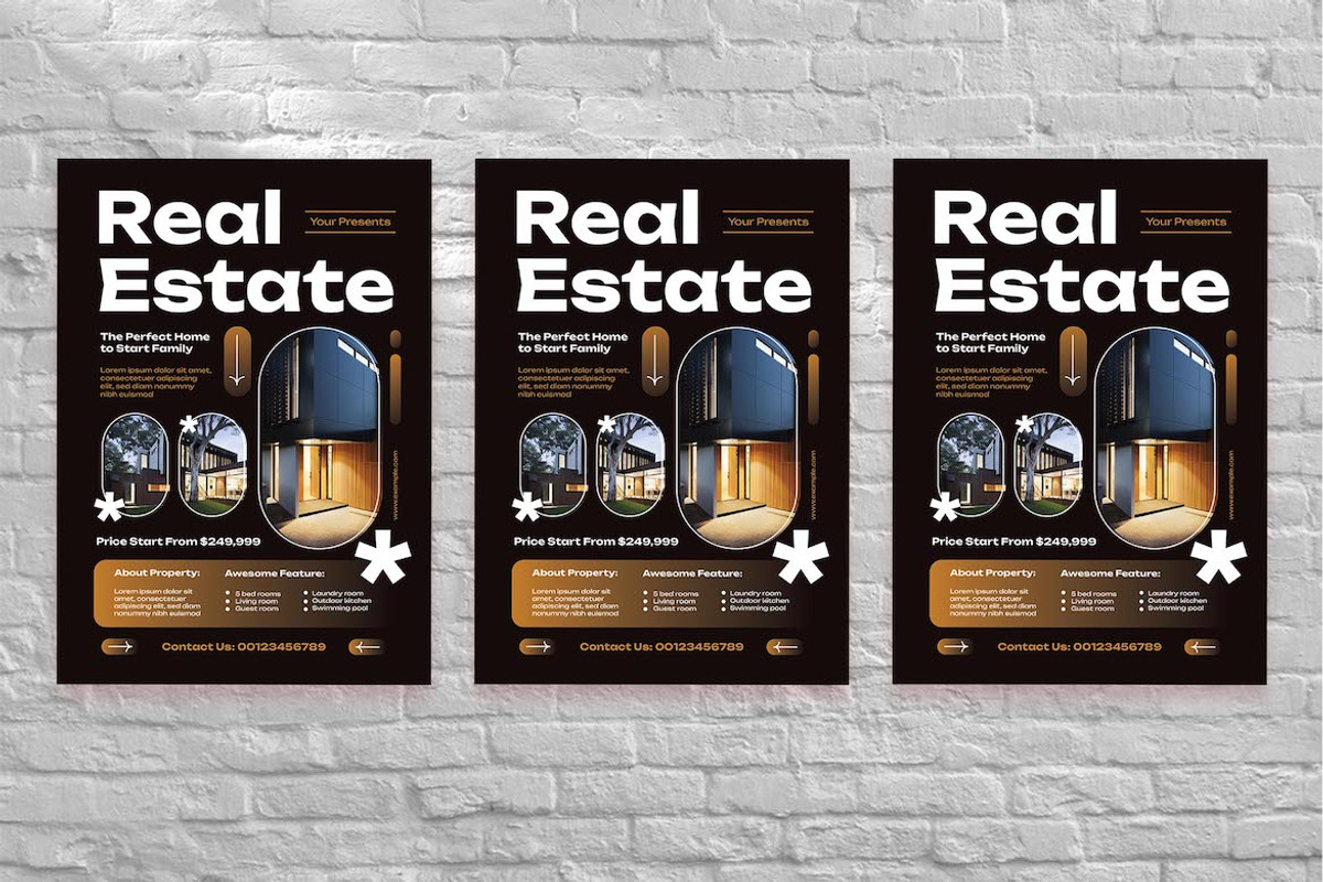 Modern Real Estate Flyer Set, a Flyer Template by Aiyari Graphic (Photo 3 of 3)