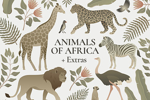 Exotic Animals of Africa Collection, an Object Graphic by Wild and Wonder by Ana