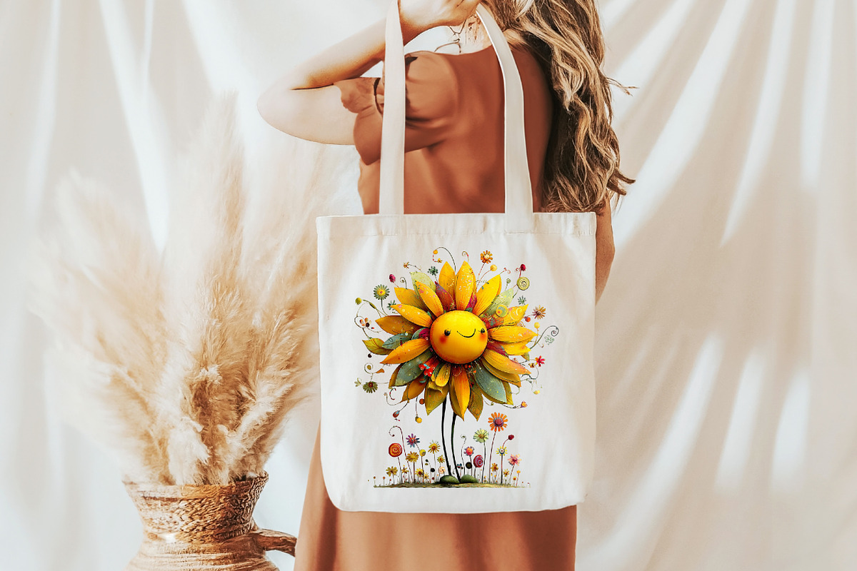 Whimsical sunflower Clipart, an Illustration by Designworld (Photo 8 of 8)