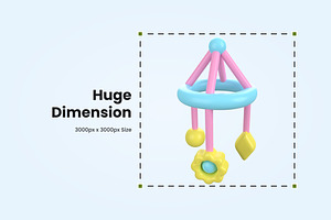 3D Baby Stuff Illustration