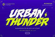 Urban Thunder - Aggressive Font, a Handwritten Font by figuree studio (Thumbnail 1 of 10)