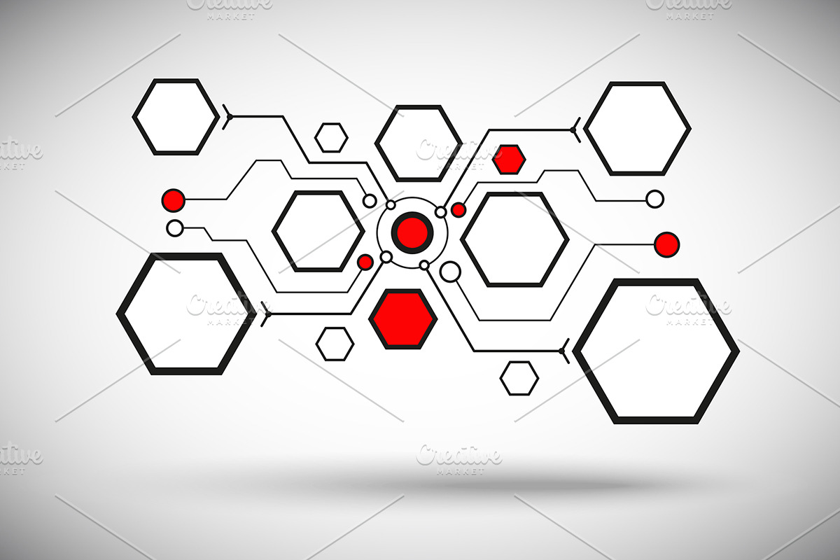 Cell lines are connected, a Technology Illustration by NickSorl Shop