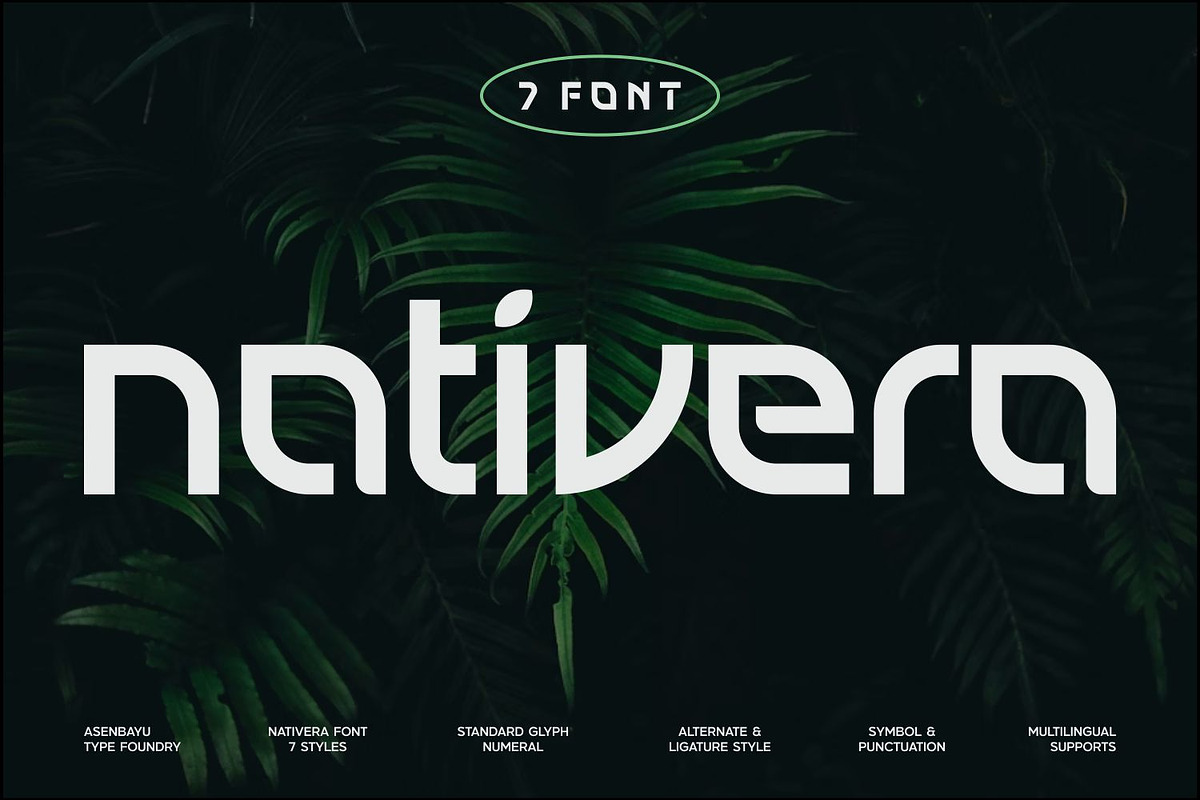 Nativera Font Family, a Sans Serif Font by Asenbayu (Photo 1 of 14)