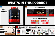 5lb Whey Protein Jar Mockup B1-Pro, a Packaging Mockup by Design Warlord (Thumbnail 14 of 16)