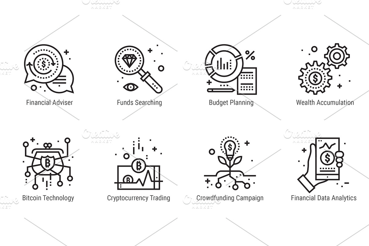 Business, Money, Fintech Line Icons, an Icon by Nuburu (Photo 3 of 5)