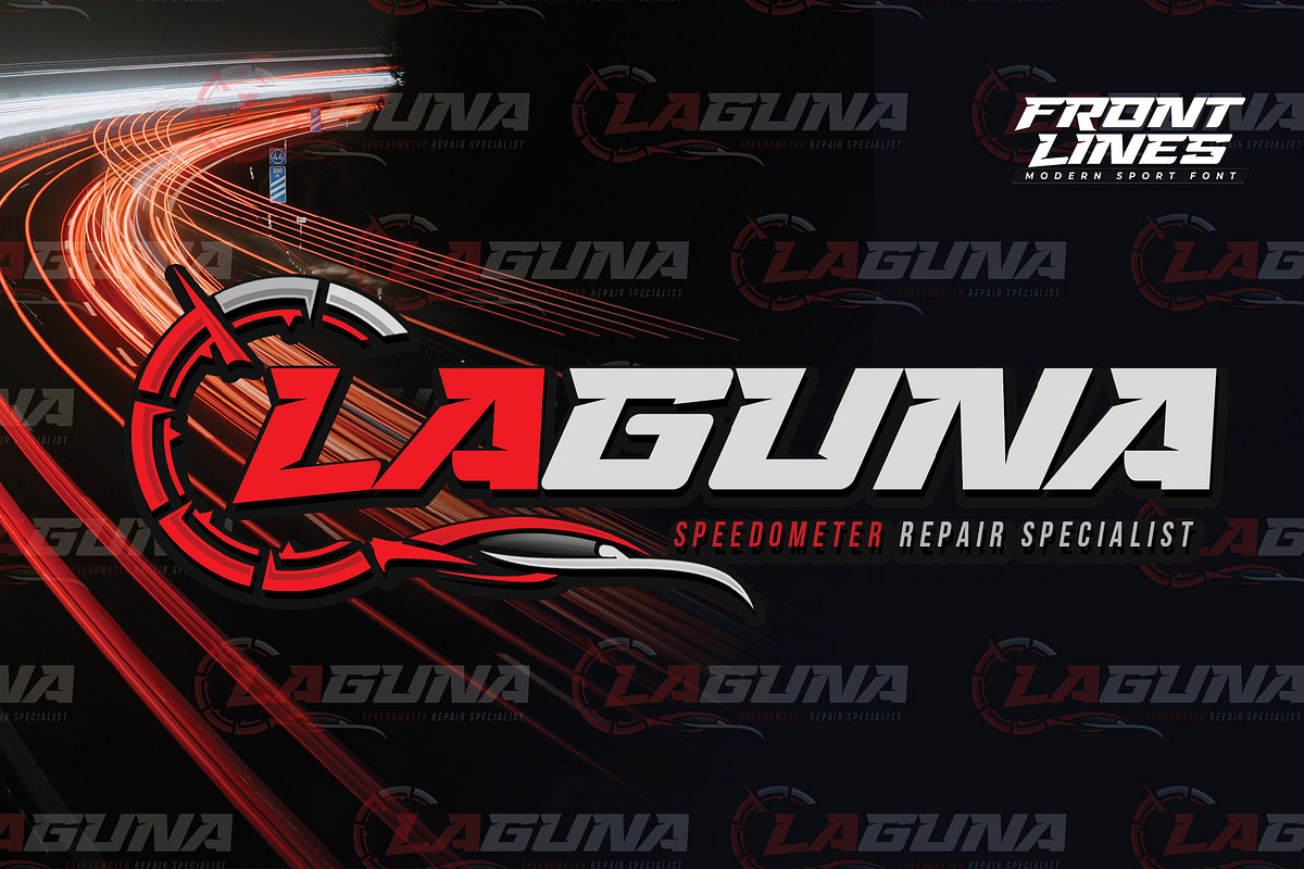 Front Lines - Modern Sport Fonts, a Sans Serif Font by Gassstype (Photo 8 of 10)