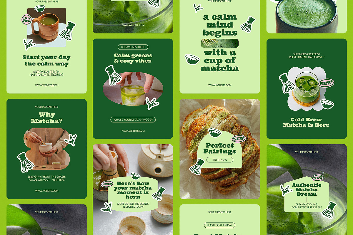 Matcha Instagram Templates | Creative Market