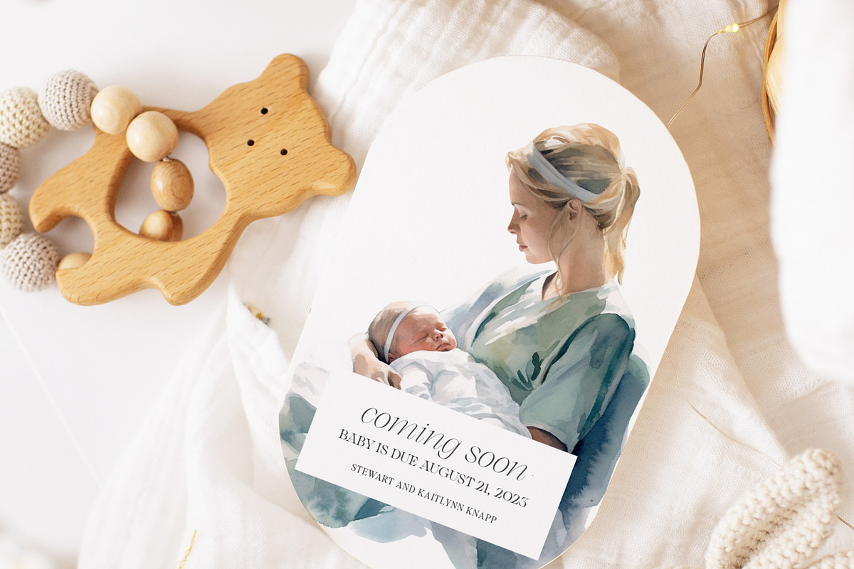 Motherhood Watercolor Collection, a Decorative Illustration by Sunshine Art (Photo 5 of 10)
