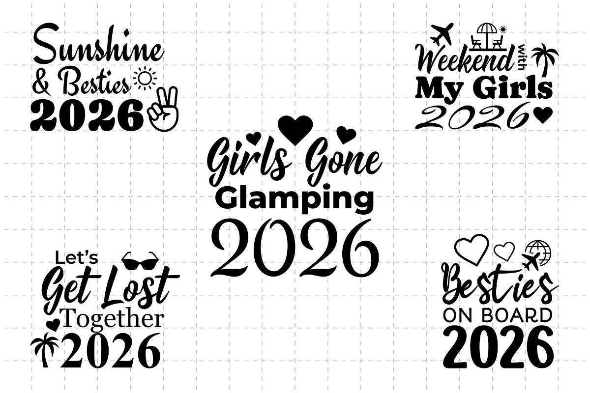 Girls Trip 2026 SVG Bundle, a Graphic by M9 Design (Photo 4 of 14)