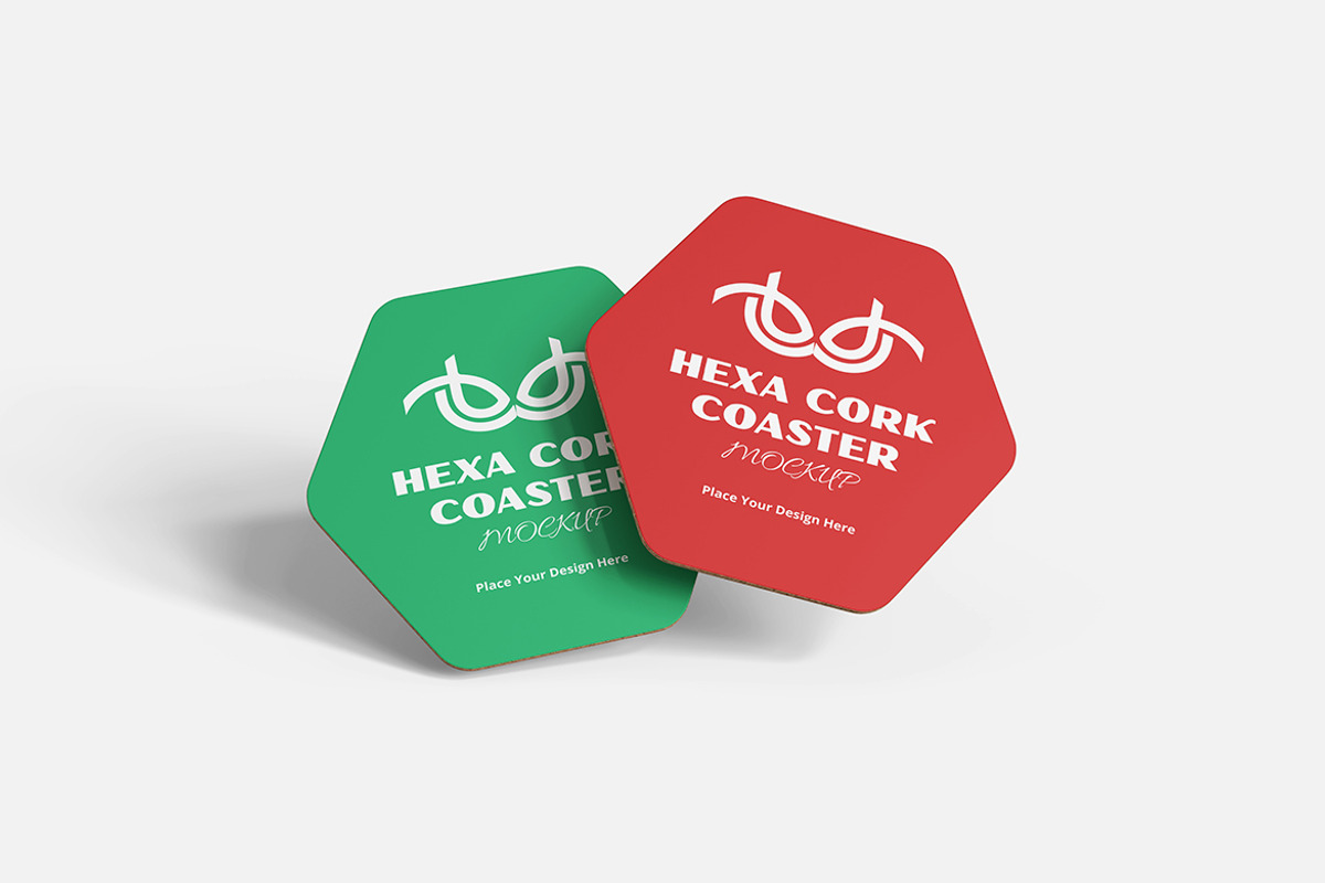 Hexa Cork Coaster Mockup, a Product Mockup by MrLetters (Photo 5 of 5)