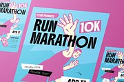 Marathon Run Flyer Set, a Flyer Template by Annora Studio (Thumbnail 6 of 6)