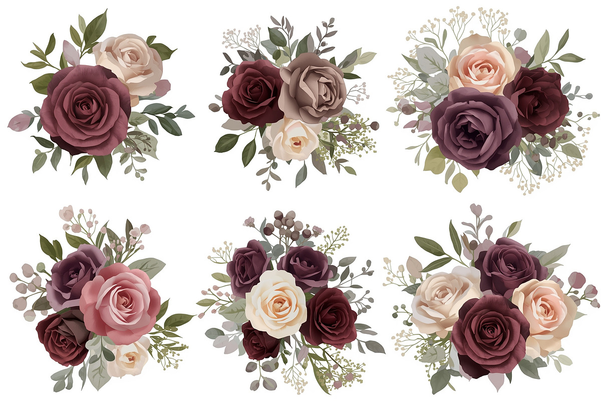 Blush Floral Watercolor Bundle, an Illustration by musafir_fashion (Photo 11 of 13)