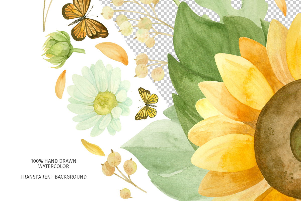 Floral Hearts Clipart & Patterns, a Decorative Illustration by Valin Malin (Photo 3 of 16)