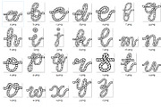 Rope Alphabet Vector Letters SVG PNG, a Graphic by TanchaArt (Thumbnail 4 of 7)