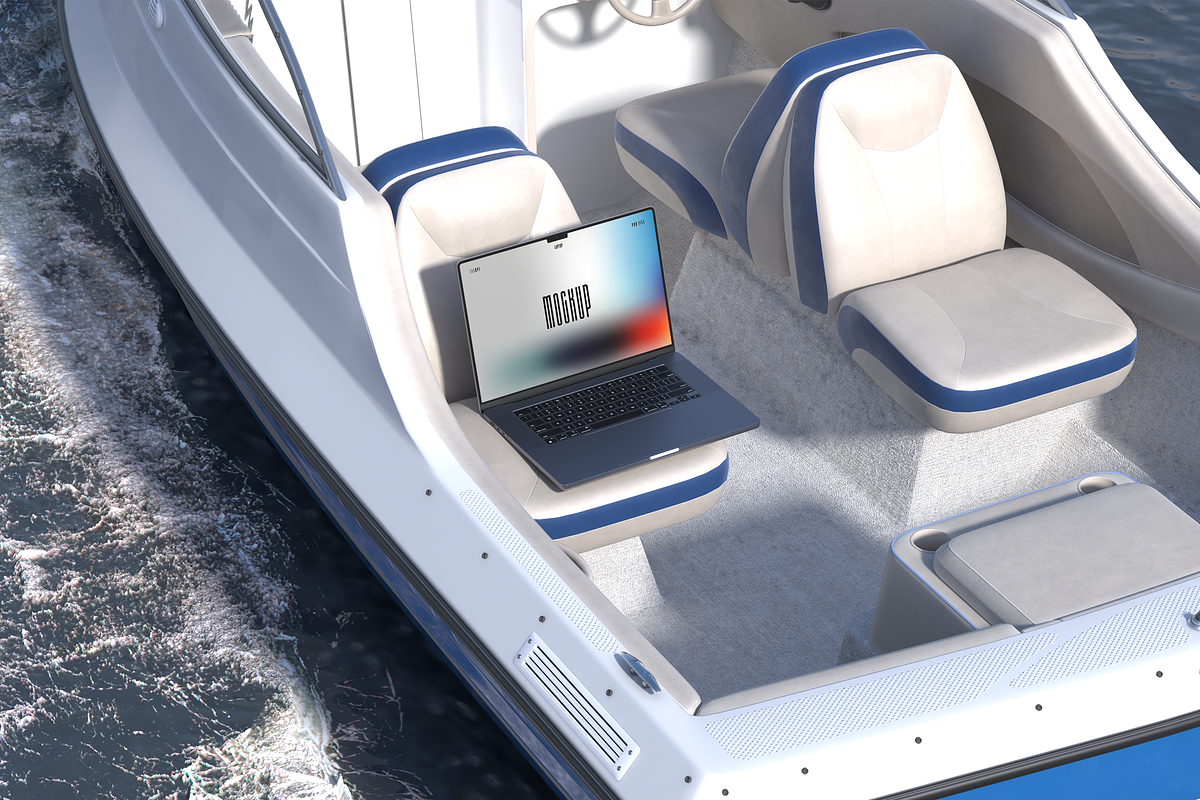 Speed Boat Styled Apple Mockup Set, a Device Mockup by Mockupdaddy (Photo 6 of 7)
