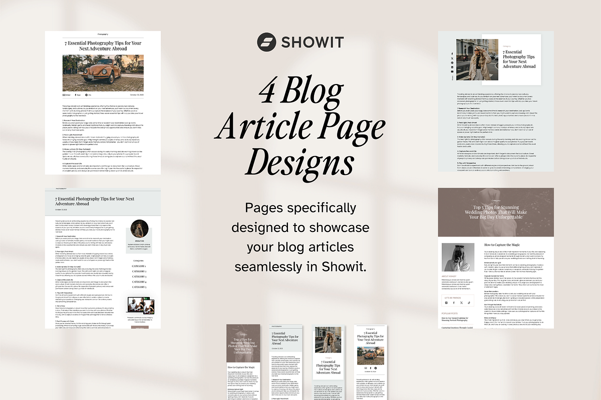 21 Showit Blog Add-On Canvases, a Websites & App Template by Amanda Pena Design (Photo 2 of 13)