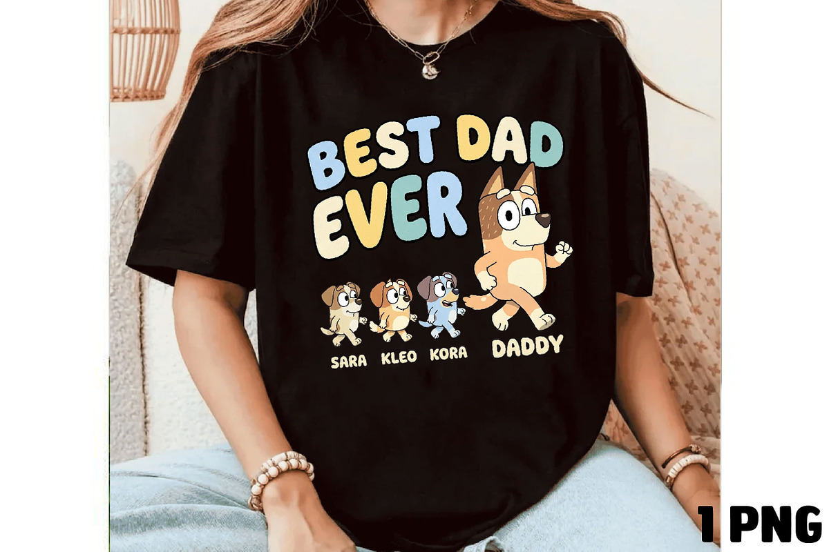 Best Dad Ever T-Shirt PNG, a Seasonal Illustration by DreamCafeArt (Photo 3 of 4)