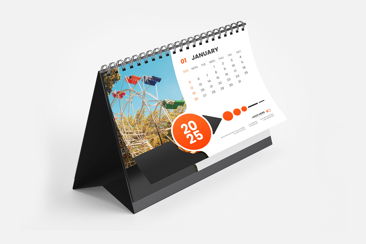 2025 desk calendar design template, a Stationery Template by Tanmoy Topu