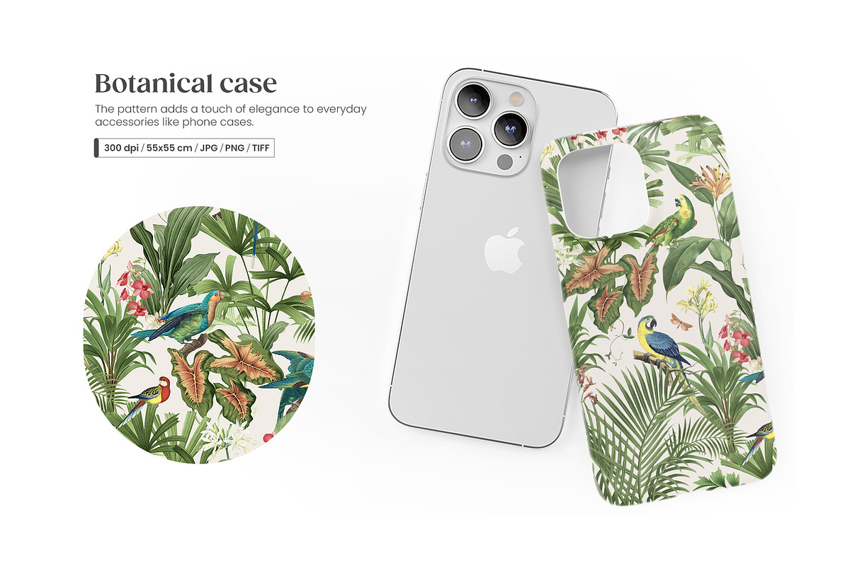 Vintage Wild Parrot Seamless Pattern, a Wallpaper Graphic by Yello_illustration (Photo 7 of 14)