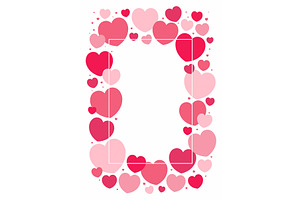 Red, pink hearts Valentines day, an Illustration by sceptical cactus