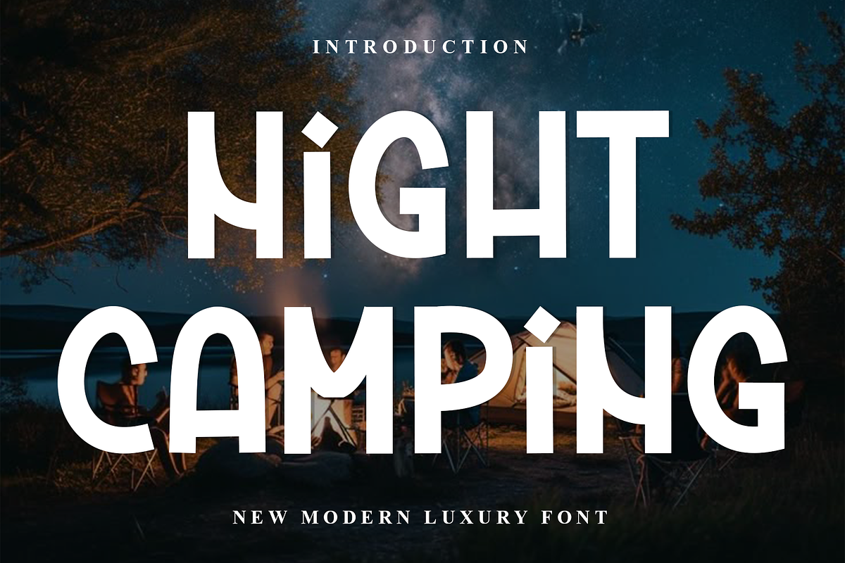 Night Camping, a Script Font by FreshTypeINK (Photo 1 of 8)