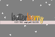 Butterberry Font Trio, a Script Font by OnTheSpotStudio (Thumbnail 1 of 4)