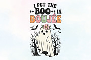 Put the Boo in Boujee Retro Hallowee, an Illustration by CraftArtStudio (Thumbnail 1 of 4)